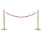 Us Weight Brass Stanchions w/Red Velvet Ropes, 2, PR U2141 - alternate 1